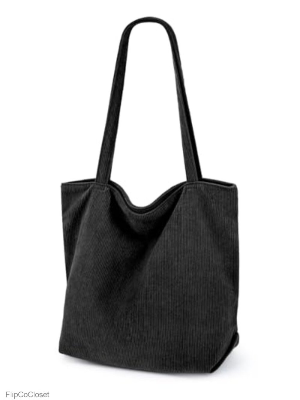 Corduroy Tote Bag for Women Large Hobo Shoulder Handbag with Zipper
